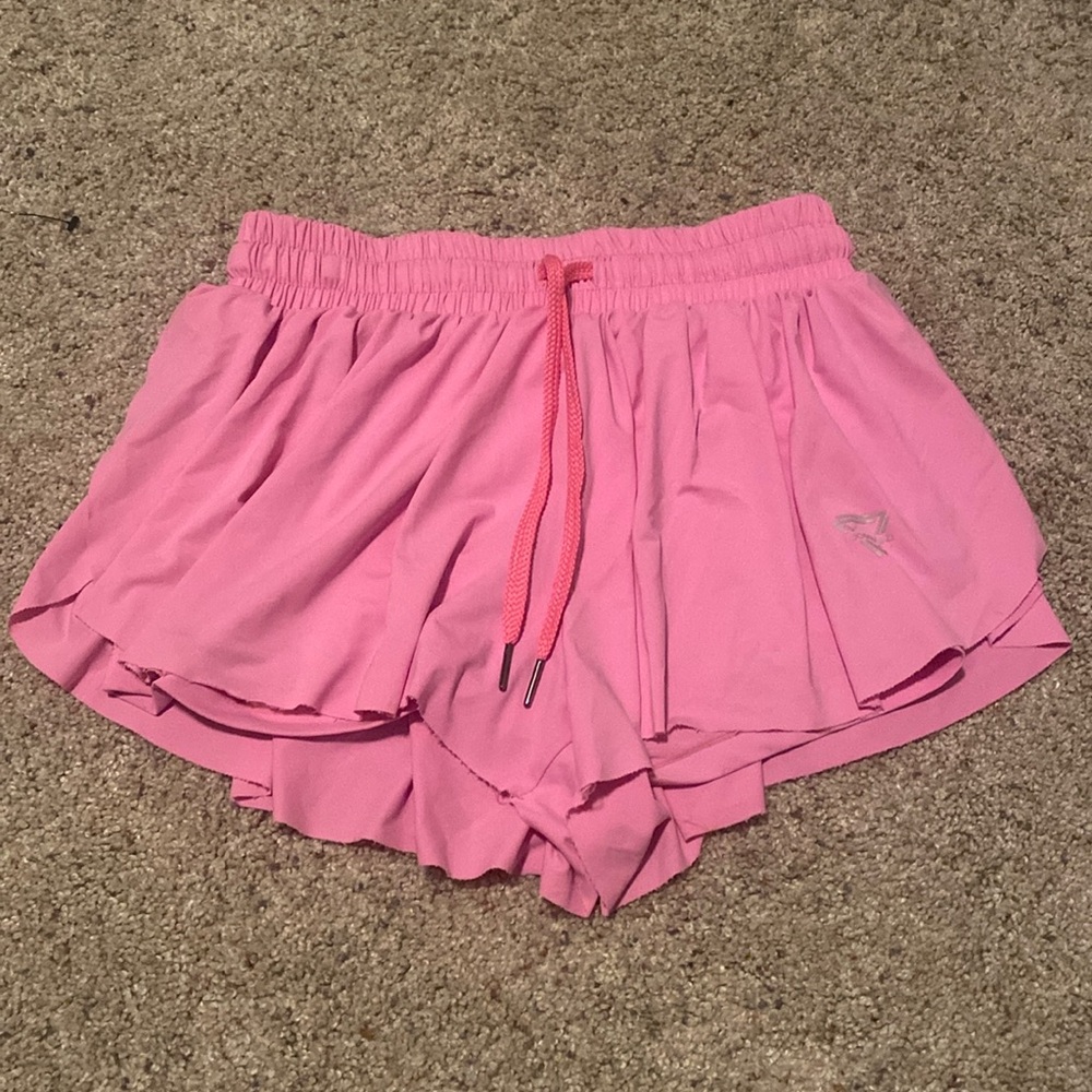 Pink butterfly shorts